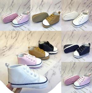 Newborn Baby First Walker Shoes Boy Girl Classical Sport Soft Sole PU Leather Multi-Color Designer Sneakers Shoes