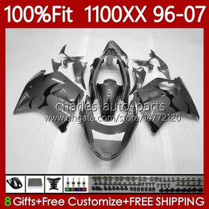 Injektionsformmissioner för Honda Greyflames Blackbird CBR1100 CBR 1100XX 1100 xx CC 96-07 114NO.86 CBR1100XX 96 97 98 99 00 01 02 03 04 05 06 07 1100CC 1996 2007 Kropp