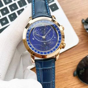 Luxury Automatic Mechanical Watch Men Star Dial Rotating Second Wrist Watch Luminous Stars Watches sHombres mecanico superficie