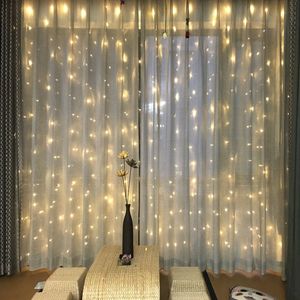 LED tende luci stringa camera da letto vacanze fata decorazione ghirlanda sulla finestra per la festa di matrimoni anno di Natale Y201020