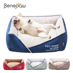 Benepaw Bekväma hundsängar för små medelstora stora hundar Hållbart avtagbart antislip Soft valp Pet Soving Lounger Couch 201124