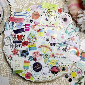 Gift Wrap 97pcs Make A Wish Paper Cardstock Die Cut Stickers For DIY Scrapbooking/po Decoration Card Making CraftsGift GiftGift