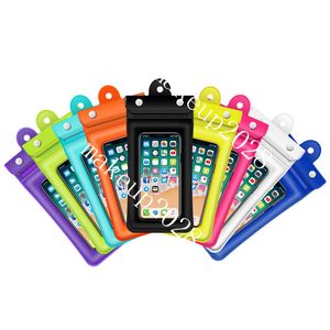 Candy Color Phone Tawranper Sacks Party Adwant Трехслойная запечатанная плавающая сумка для мобильного телефона Портативный летний летний открытый плавание дайвинга