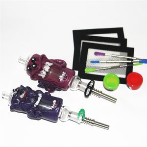 smoking Nectar Kit NC With Titanium Quarzt Tips Nail Protable Dab Rig Pipes Glass Bong Smoking Accessories