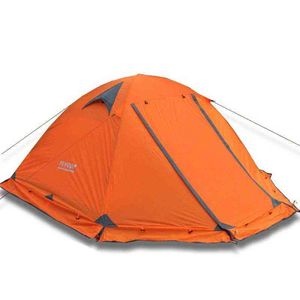 Flytop 4seasons kjol tält camping utomhus 2people eller 3persons dubbel lager aluminium pole anti snö resa familj ultralight h220419