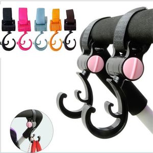 2pcs Baby Hanger Bag Stroller Parts Hooks Pram Rotate 360 Degree Kids Car Organizer Strollers Accessories 1167 E3