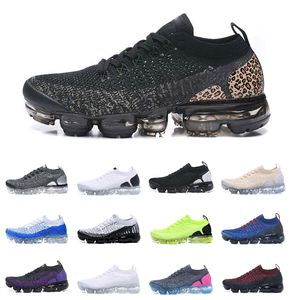 Classic Vapores Fly Knit Casual Shoes Mens Women Triple Black Pure Platinum Dark Grey Chrome Work Gym Racer Blue Cheetah Orca Volt Bred Sport Trainers Sneakers