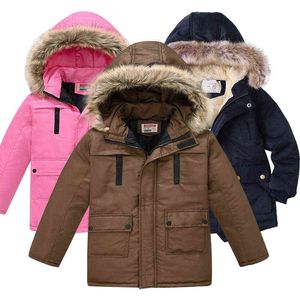 Winter Kinder Plüsch Baumwolle Jacke 2021 Neue Jungen Und Mädchen Kinder Kleidung Baumwolle Gepolsterte Kinder Plüsch Mit Kapuze Jacke J220718