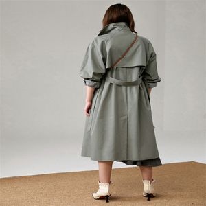 UK Brand new Fashion Fall Autumn Casual Double breasted Simple Classic Long Trench coat with belt Chic Female windbreaker 201111