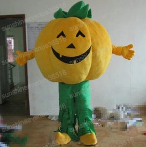 Halloween Pumpkin Mascot Costume Högkvalitativ tecknad karaktärsdräkt kostym unisex vuxna storlek jul födelsedagsfest utomhus outfit