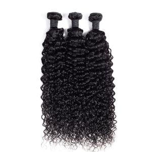 Curly Human Hair Extensions Malaysian Natural Color Weaves Bundle 8-26INCH Jerry Curl Hårbuntar för svarta kvinnor