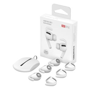 3 Pairs Headset Accessories Soft Silicone Ear Hooks for AirPods Pro Anti-Slip Earbuds Covers Tips + Pouch for Apple Air Pods