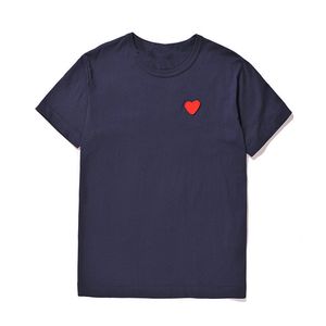 Play Mens t Shirt Designer Commes Des Garcons Red Heart Women s Badge Quanlity Ts Cotton Cdg 7376