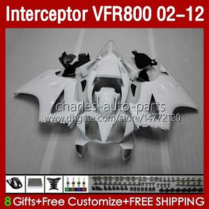 ホンダインターセプター用ボディワークVFR800 VFRホワイトブラック800 RR CC 800RR 02-12 BODYS 129NO.32 800CC VFR800RR 02 03 04 05 06 07 vfr-800 2002 2008 2009 2009 2011 2011 2012フェアリング