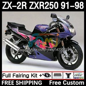 Corpo para Kawasaki Ninja ZX2R ZXR250 ZX 2R 2 R R250 ZXR 250 89-98 9DH.70 ZX-2R ZXR-250 91 92 93 94 95 96 97 98 98 ZX-R250 1991 1993 1993 1994 1995 1996 1996 1998, fada surgina