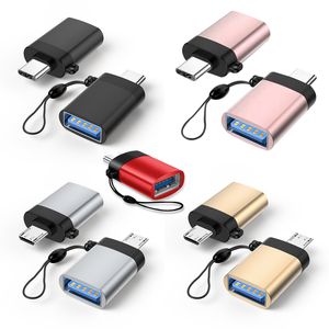 Mini convertitore OTG Tipo C Micro a USB 3.0 Adattatore femmina per Macbook Espansione telefono Samsung Mouse tastiera U disco USB Connettore C