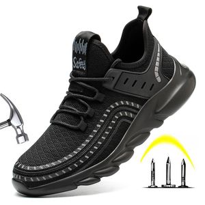 Zapatillas de Trabajo de Segurid стальной носок Cap безопасные ботинки европейские стандартные антигосударственные спортивные ботинки черная стальная защитная обувь