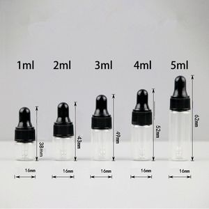 1ml 2ml 3ml 4ml 5ml Glass Bottles with Eye Droppers Dropper Bottle 30ml Clear Tincture for Essential Oils Travel Aromatherapy Laboratory Chemicals Pharmacy