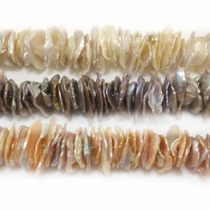 Anhänger Halsketten Zoll 20-30mm natürliche flache barocke Keshi-Perle lose StrangAnhänger AnhängerAnhänger