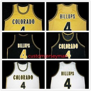 Xflsp Nikivip College Basketball Retro Colorado Chauncey #4 Billups Jerseys Countback Męskie koszulki