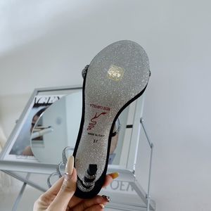 A113 Caovilla Margot Rene upiększone zamszowe sandały Snake Strass Stiletto Heels Damskie projektanci wysokich obcasów kostki