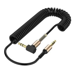 3,5 mm Jack Aux Audio Cable masculino para machos Cabo para JBL Phone Car Orador MP4 fone de ouvido 1.8m Spring Audio Cables