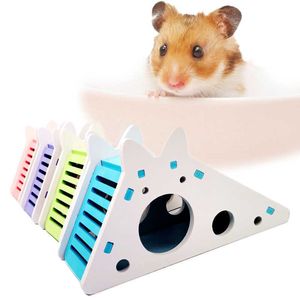 Gabbia per cincillà per criceti Accessori assemblati divertenti Gerbil House Rat Toy Baby Hamster Toy Slide Hamster House Guinea Pig Toys