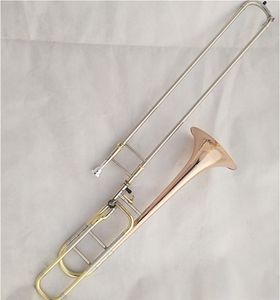 Posaune Hochwertiges Musikinstrument, Phosphor-Kupferrohr, B/F-Ton, Tenorposaune, Goldlack, anpassbare Posaune mit Koffer