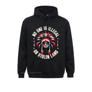 Men's Hoodies Sweatshirts No One Is Illegal On Stolen Land Indigenous Immigrant Gift VALENTINE DAY Customized Funny Clothes Men'sMen's