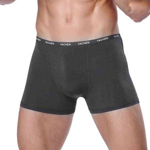 4pcs/lot New Sexy Men Boxer Soft Breathable Underwear Male Comfortable Solid Panties Underpants Cueca Boxershorts Homme For Men G220419