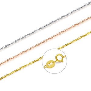Chains Genuine 60cm 18K Gold Chain Jewelry AU750 Fashion Exquisite Women's Necklace D206-60Chains Sidn22