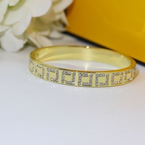 Fashion G FF Bracelet CD tb Diamond H C Bangle For Women Gold Buckle Bangles F Bracelets Luxurys Designers Love Gif