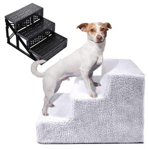 Wholesale portable dog stairs resale online - 3 Steps Puppy Dogs Bed Stairs for Small Dog Cat Pet Ramp Ladder Portable up to kg Anti slip Supplies168y