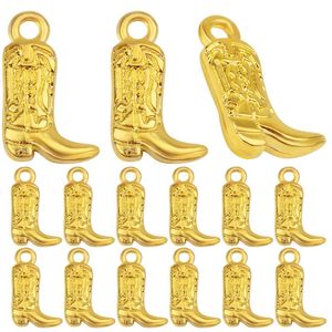 Naszyjniki wiszące 50pcs Cowboy But Charms Vintage Stopy Western Dangle Wiselanty do DIY Naszyjnik Bransoletka Making Making 18x11mmpe