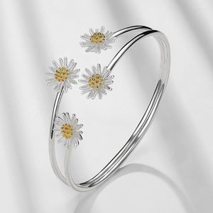 Charm Bracelets Women Daisy Flower Bracelet &Bangle For Elegant Wedding Party Jewelry Girl Gift 1/2PCSCharm Inte22