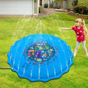 Надувная водяная площадка с брызги для воды Новая детская игра на открытом воздухе коврик для летнего спринклер