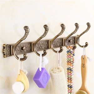 Impeu Wall Mounted Coat Rack 5 Tri Hooks Metal Coat Hook Rail for Coat Hat Towel Purse Robes Mudroom Bathroom Ernway T200717