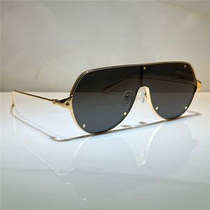 Óculos de sol para homens e mulheres verão 0324 estilo anti-ultravioleta placa retrô armação oval de metal moda óculos caixa aleatória
