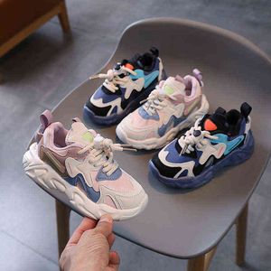 Great Arch Support Boys Shoes Sneakers for Children Toddler Fashion Stripes Shoes Girls Fall 2021 Student Running Shoes E12151 G220517