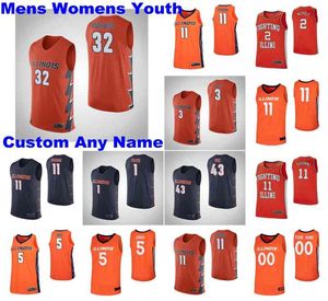 Illinois Fighting Illini College Basketball-Trikots Herren Austin Hutcherson Trikot Tyler Underwood Jermaine Hamlin Samson Oladimeji Custom