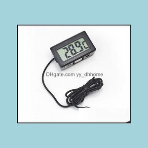 Ev Termometreleri Gözdeleleri Ev Bahçesi 500 PCS Dijital LCD Ekran Termometre Buzdolabı Buzdolabı Zer Akvaryum Balık TA DHO5B