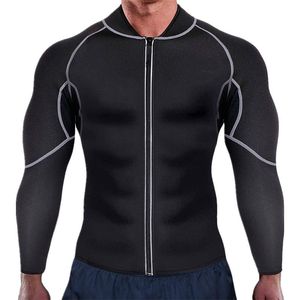 Shapers do corpo feminino Exercício Sweat Zip camiseta camisa de espartilho terno de sauna neoprene Slimming calça ginástica para o Core Muscle Trainingwomen's