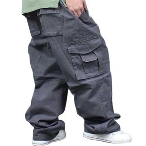 Szerokie nogi Hip Hop Pants Men Casual Cotton Harem CARGO CARGO LUSE WAGGY MORESS STREETWEAR PLUS SIORE Joggers Men Ubranie 211006