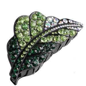 Hårklämmor Barrettes Högkvalitativ blommig fancy Rhinestone Stor klo för kvinnor Färgglada hårstrån Krabba och damer Shinning Clip AccessoriesHai