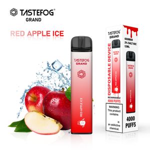 QK Tastefog Grand 4000 puffs Rechargeable Vape Pen OEM 2% Nic Disposable Vape Factory Electronic Cigarette E-Cig Wholesale