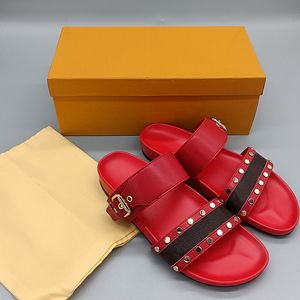 Luxury Brand Sandals Designer Slippers Slides Floral Brocade Genuine Leather Flip Flops Women Shoes Sandal without box by 1978 007