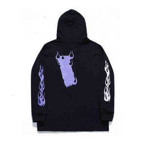 Topp lyxiga herrar stora v hiphop stylist hoodies hög kvalitet långärmad vlones hoodie män kvinnor tröjor ow pa hoodiees tshirts