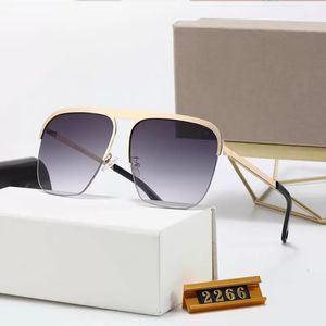 Designer Sunglasses oversized mens sunglasses metal half frame Anti-UV Glasses Resin Lenses Photochromic multi-color birthday gifts sunglass eyeglasses With Box