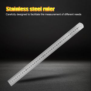 1Pcs 15cm 20cm 30cm 50cm Double Side Scale Stainless Steel Straight Ruler Measuring Tool School Office Supplies