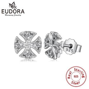 Stud Real 925 Sterling Silver Ohrring Celtics Knot Cross Ohrringe Mode Schmuck für Frauen Mädchen Drop e91stud